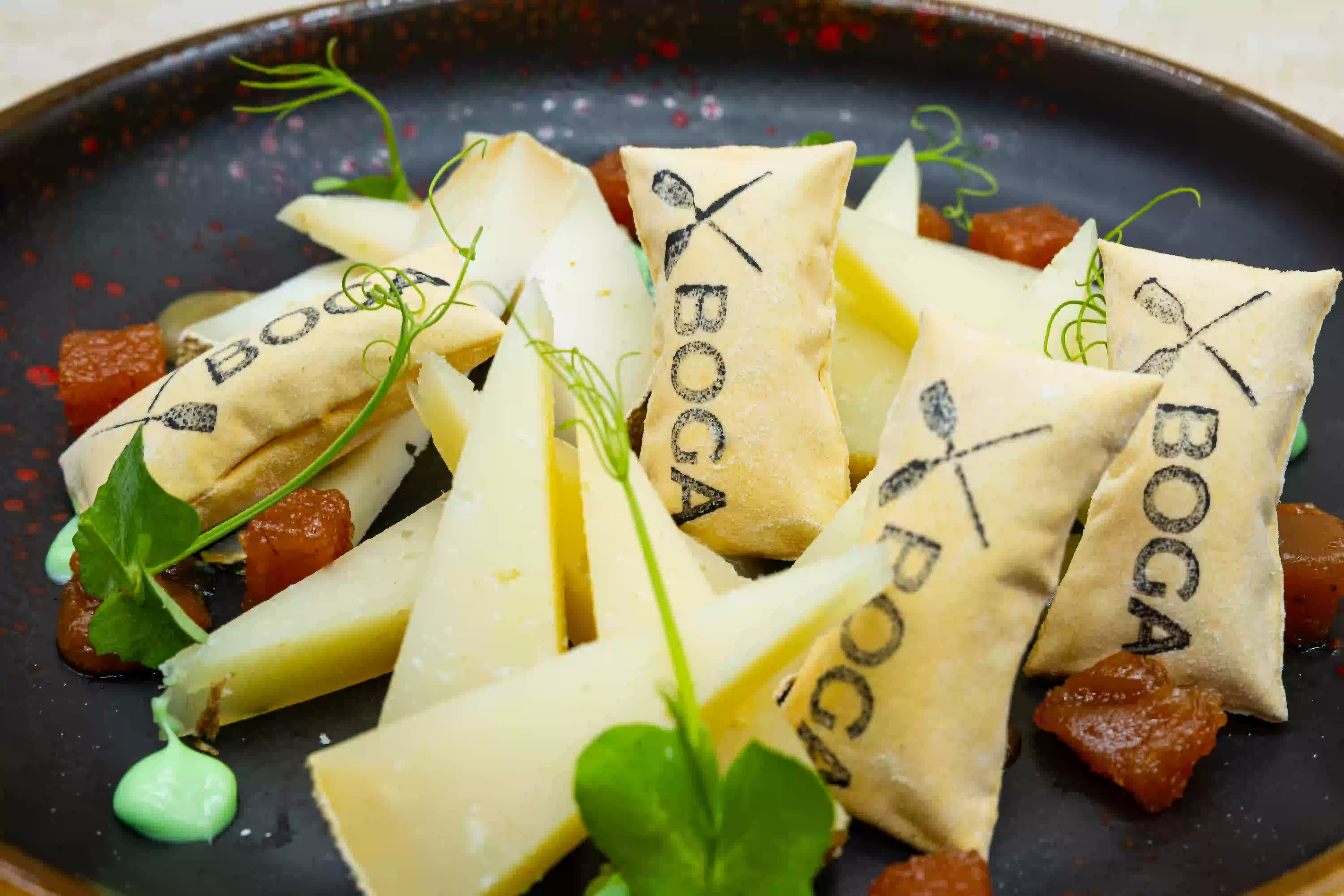 Foto profesional quesos restaurante